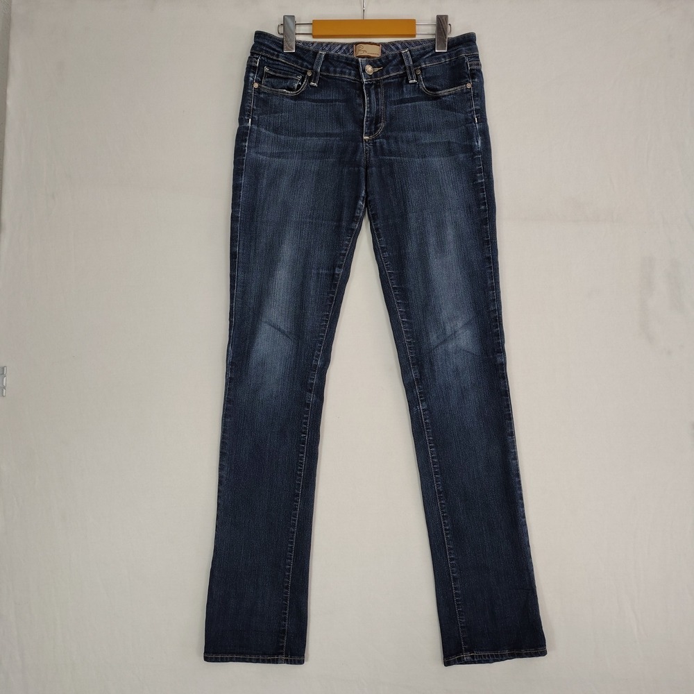 Paige Peg Straight Denim Dark Wash Straight Leg Jeans Womens Size 29